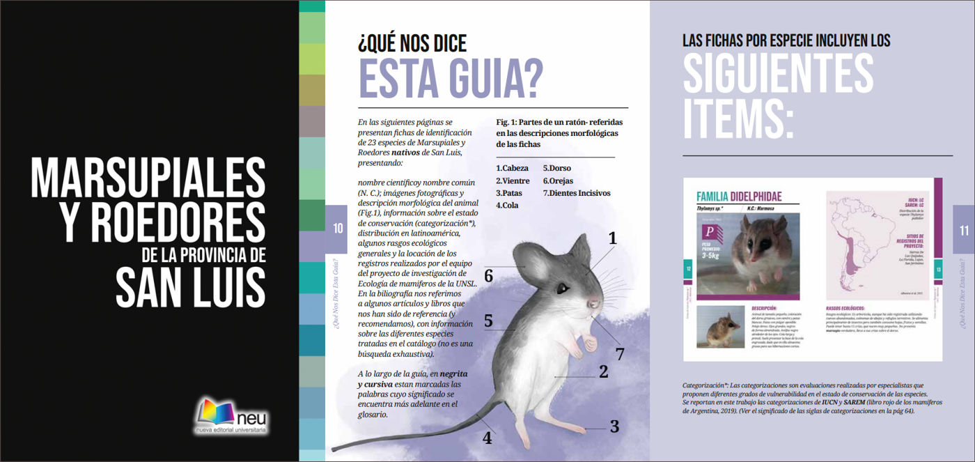 M.C. Carrizo et al. 2020. Marsupiales y roedores de la provincia de San Luis, Nueva Editorial Universitaria – UNSL, San Luis