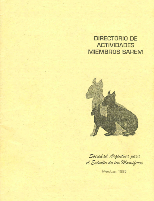 Directorio de Socios de la SAREM, 1995 (portada)